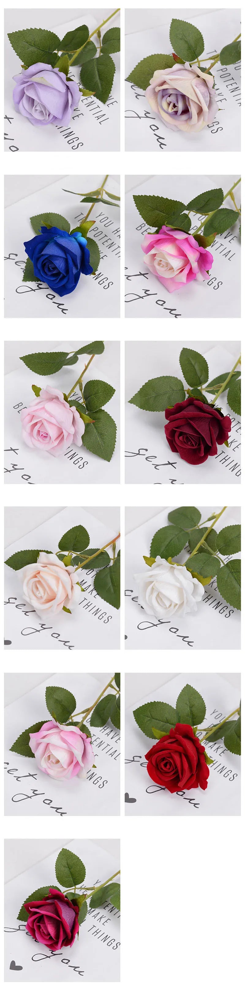 3/5/10/20pcs Roses Artificial Flowers Rose Flower Branch Artificial Red Roses Realistic Fake Rose for Wedding Home Decor