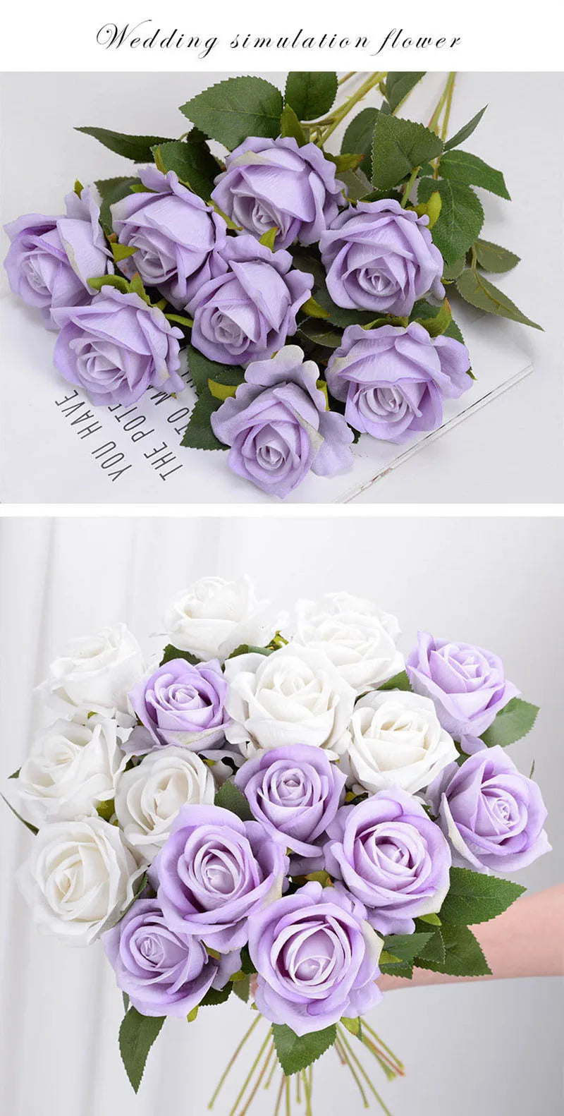 3/5/10/20pcs Roses Artificial Flowers Rose Flower Branch Artificial Red Roses Realistic Fake Rose for Wedding Home Decor