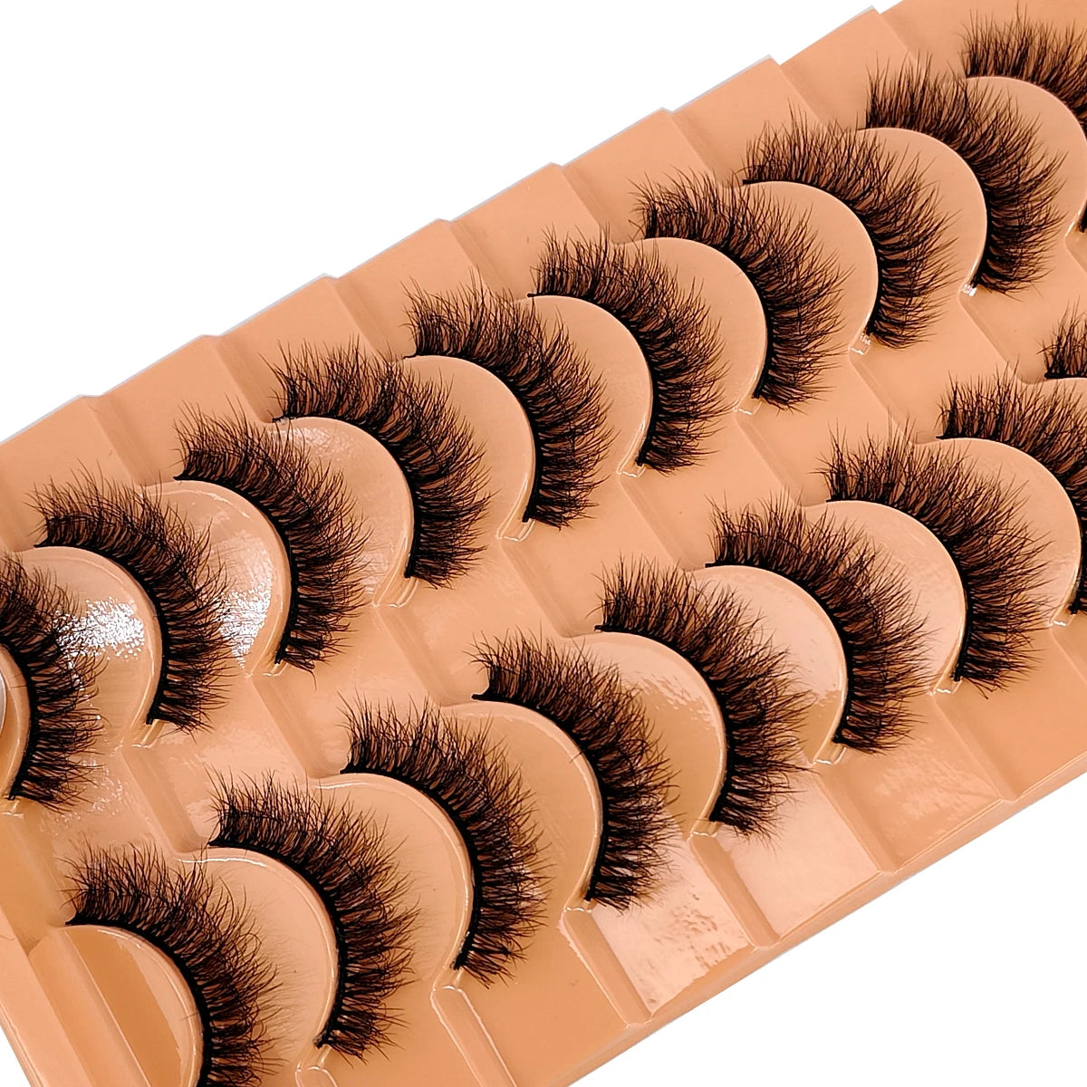 10Pairs 3D Mink Lashes Cilios Fluffy Soft Beauty Natural Short Mink Fake Eyelashes Classic Thick Reusable Makeup False Eyelashes