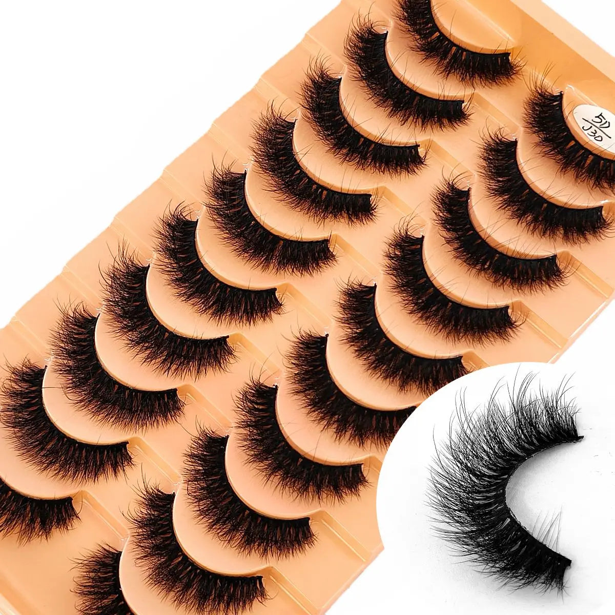 10Pairs 3D Mink Lashes Cilios Fluffy Soft Beauty Natural Short Mink Fake Eyelashes Classic Thick Reusable Makeup False Eyelashes