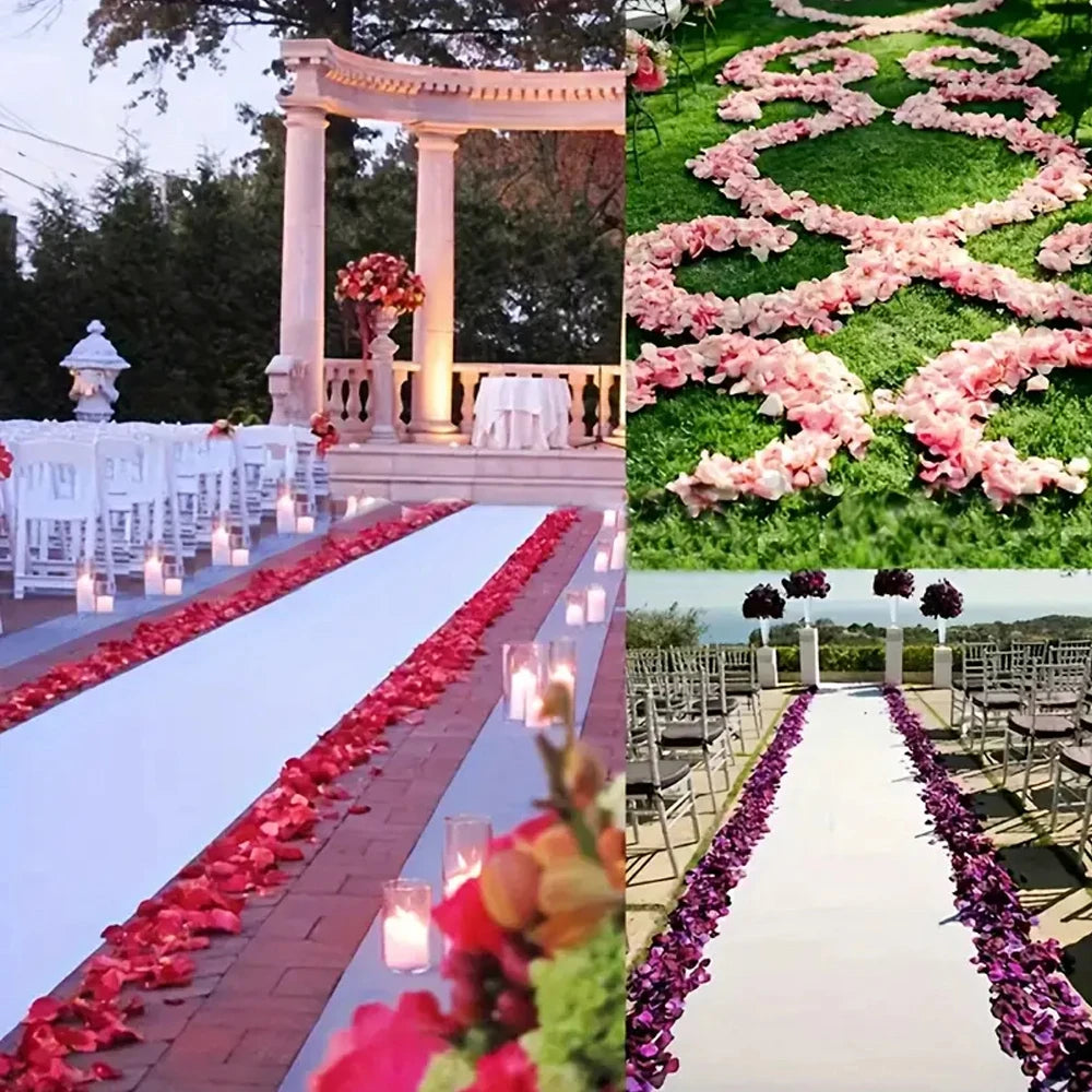 100-10000Pcs Top Colorful Artificial Fake Rose Petals Red White Gold Roses Petal Flowers Romantic Wedding Party Valentine Decor