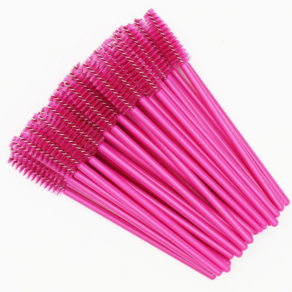 50Pcs Crystal Eyelashes Brush Comb Disposable Eye Lashes Extension Mascara Wands Makeup Professional Makeup Beauty Tool