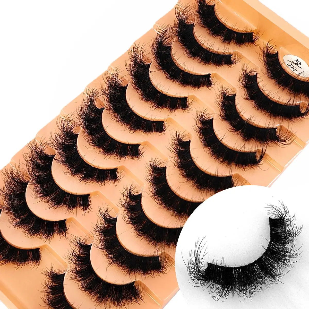 10Pairs 3D Mink Lashes Cilios Fluffy Soft Beauty Natural Short Mink Fake Eyelashes Classic Thick Reusable Makeup False Eyelashes