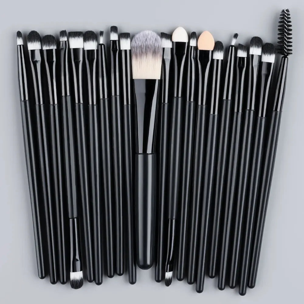 20Pcs Makeup Brush Set Eye Shadow Brush Full Set Beauty Makeup Concealer Brushes Blush Loose Powder Highlighter Foundation Tools