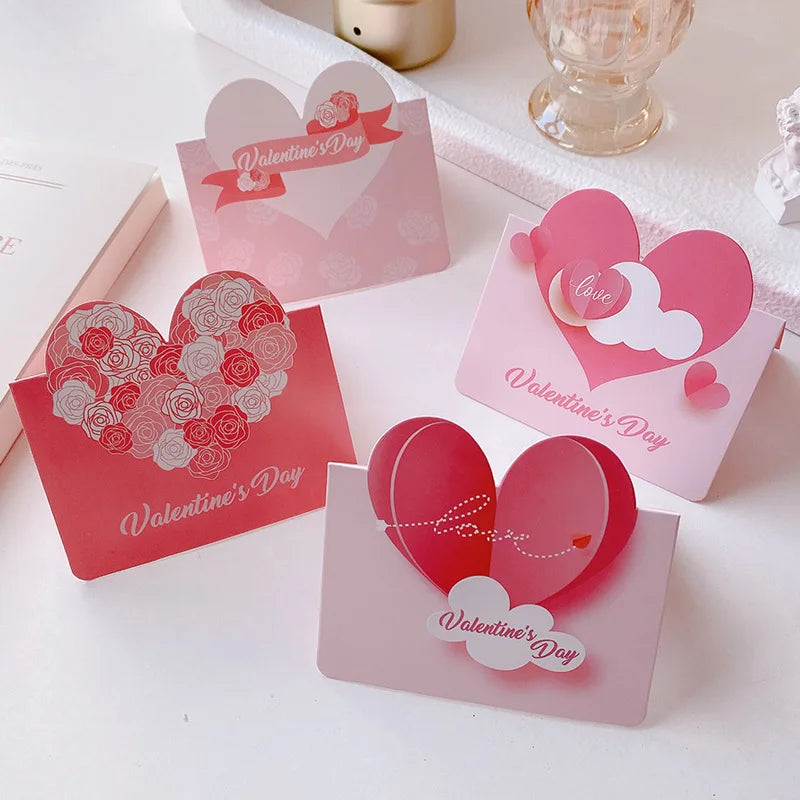 10pcs Cards Valentines Day Gift Love Postcard Wedding Invitation Greeting Cards Anniversary for Her Valentines Day Gift Card