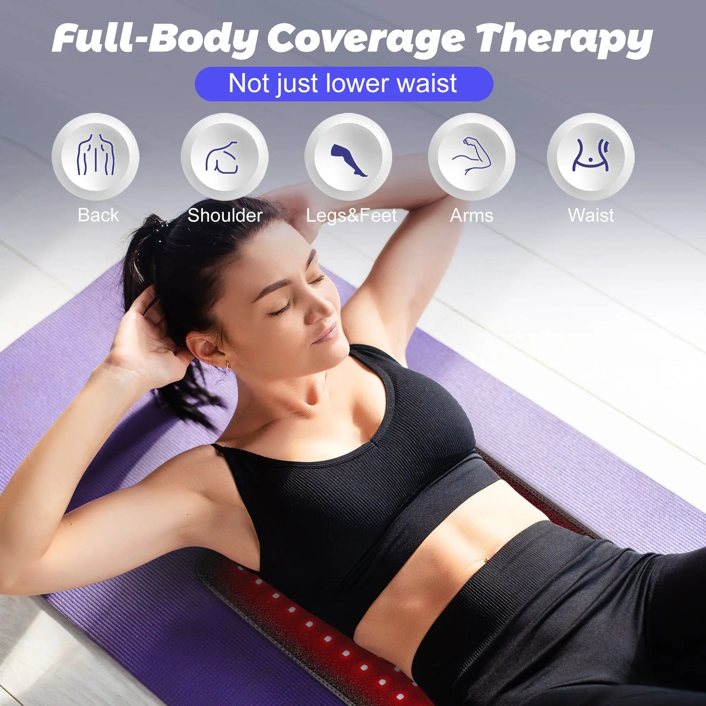 Red＆Infrared Therapy Belt Body Wearable Wrap Large heating Pad LED Beauty Devices for Face and Body Shoulder Joint Muscle