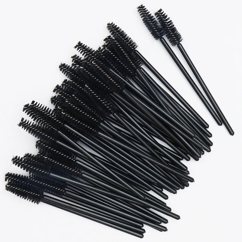 50Pcs Crystal Eyelashes Brush Comb Disposable Eye Lashes Extension Mascara Wands Makeup Professional Makeup Beauty Tool