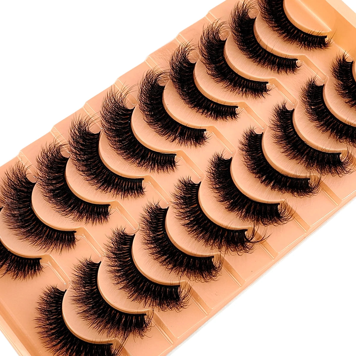 10Pairs 3D Mink Lashes Cilios Fluffy Soft Beauty Natural Short Mink Fake Eyelashes Classic Thick Reusable Makeup False Eyelashes