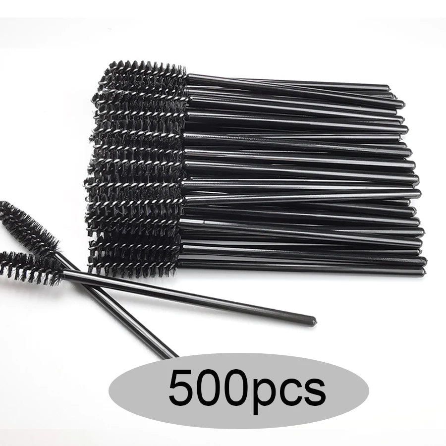 50/100/300/500pcs Eyebrow Eyelash Brushes Eyelash Spoolies Mascara Wands Applicator for Eyelash Extension Makeup Tool LAUKISS