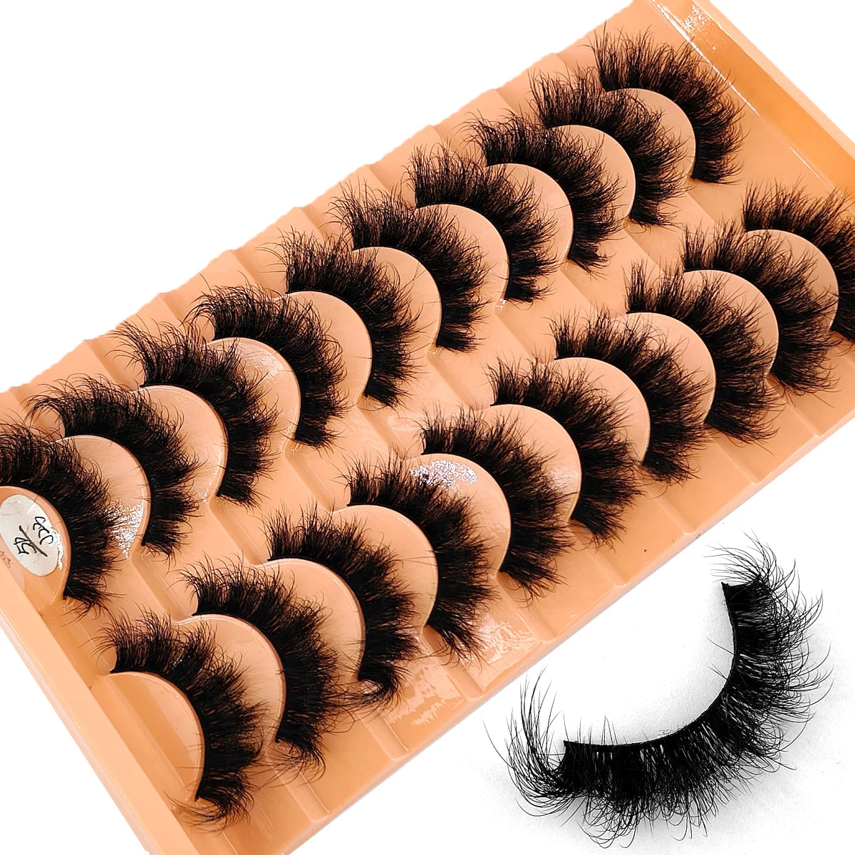 10Pairs 3D Mink Lashes Cilios Fluffy Soft Beauty Natural Short Mink Fake Eyelashes Classic Thick Reusable Makeup False Eyelashes