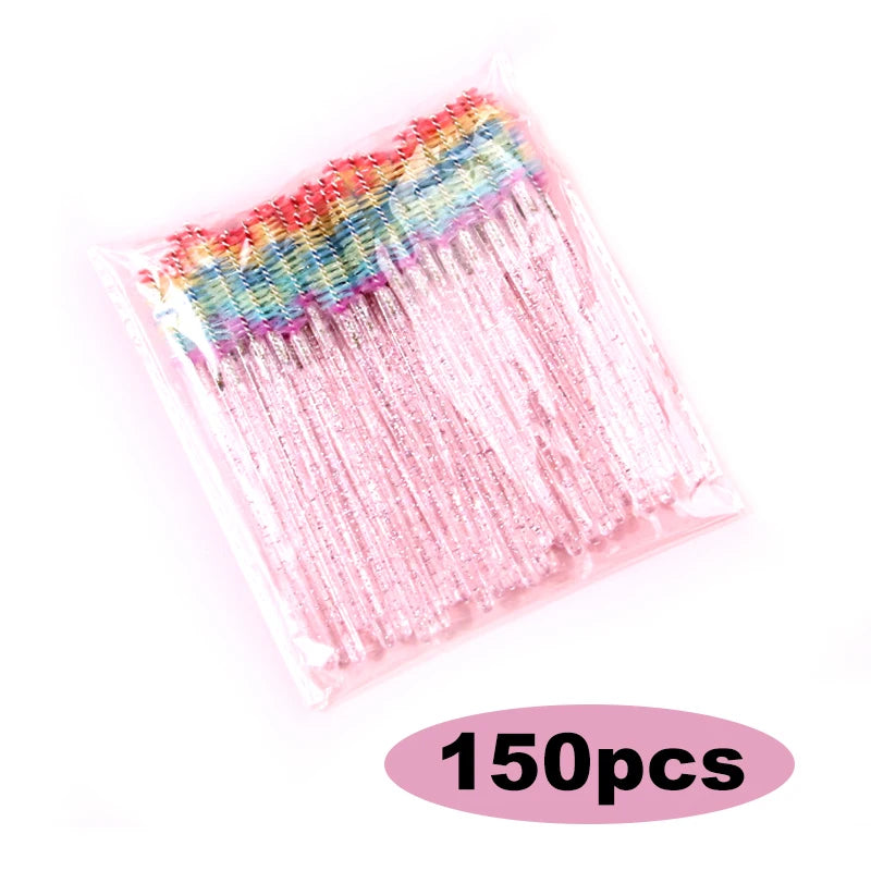 50/100/300/500pcs Eyebrow Eyelash Brushes Eyelash Spoolies Mascara Wands Applicator for Eyelash Extension Makeup Tool LAUKISS