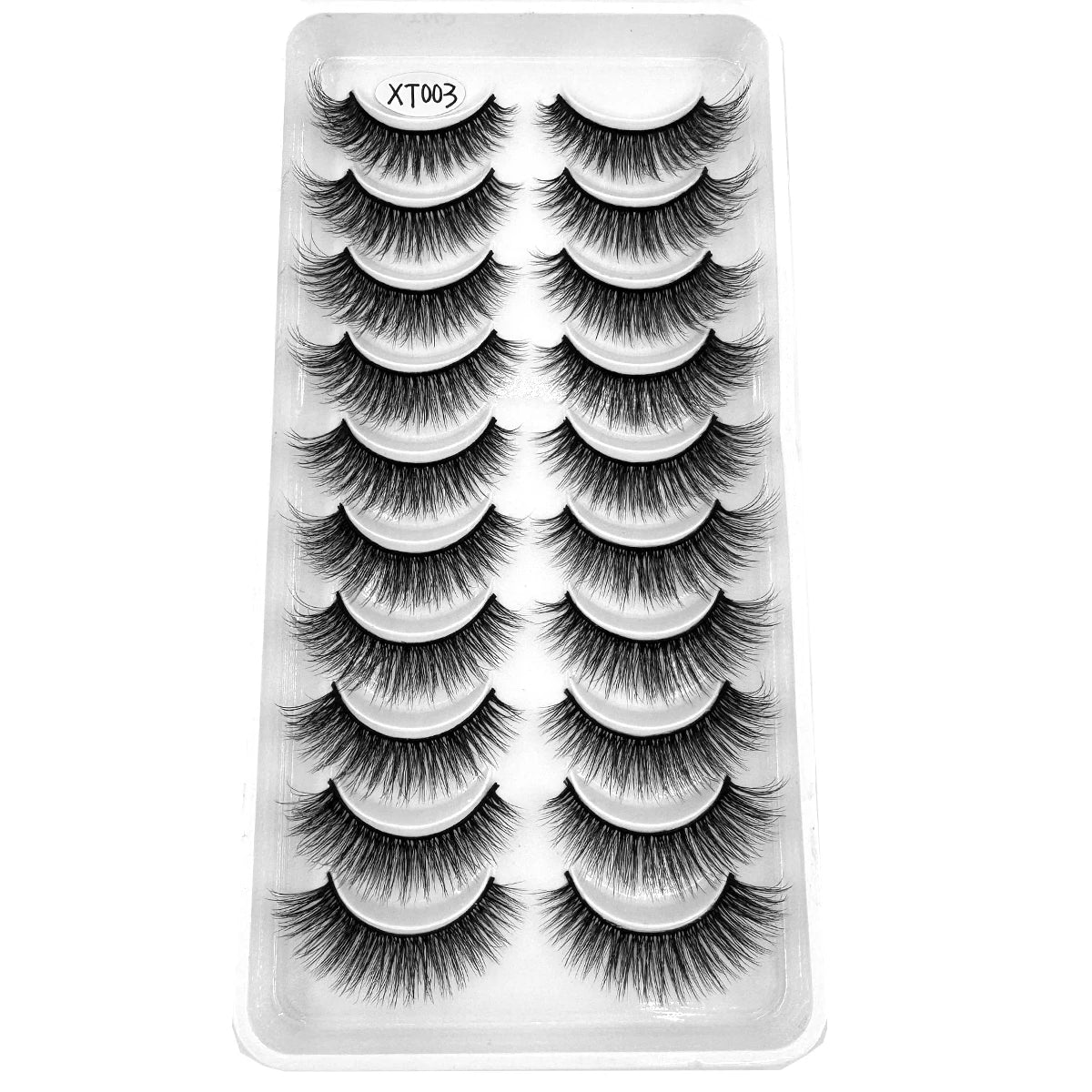 10Pairs 3D Mink Lashes Cilios Fluffy Soft Beauty Natural Short Mink Fake Eyelashes Classic Thick Reusable Makeup False Eyelashes