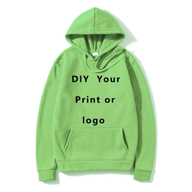 Customized Printed Men Women Hoodie Loose Casual Clothing Fashion Long Sleeve Hooded Pullover Personality Streetwear Sweatshirts