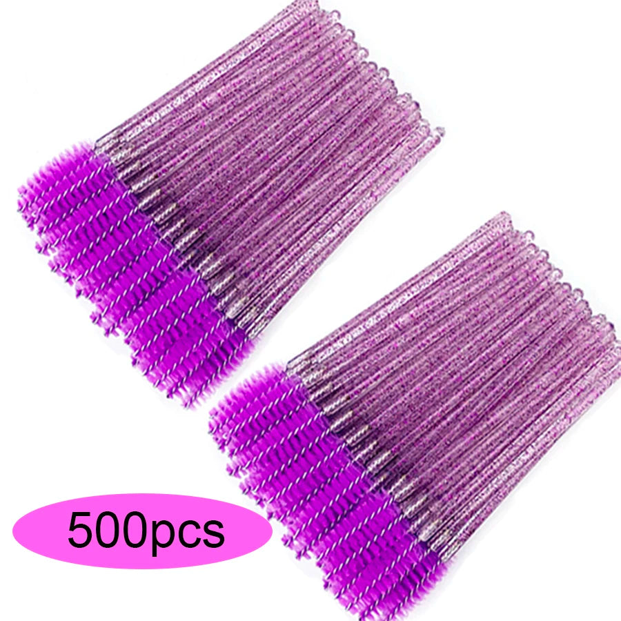 50/100/300/500pcs Eyebrow Eyelash Brushes Eyelash Spoolies Mascara Wands Applicator for Eyelash Extension Makeup Tool LAUKISS