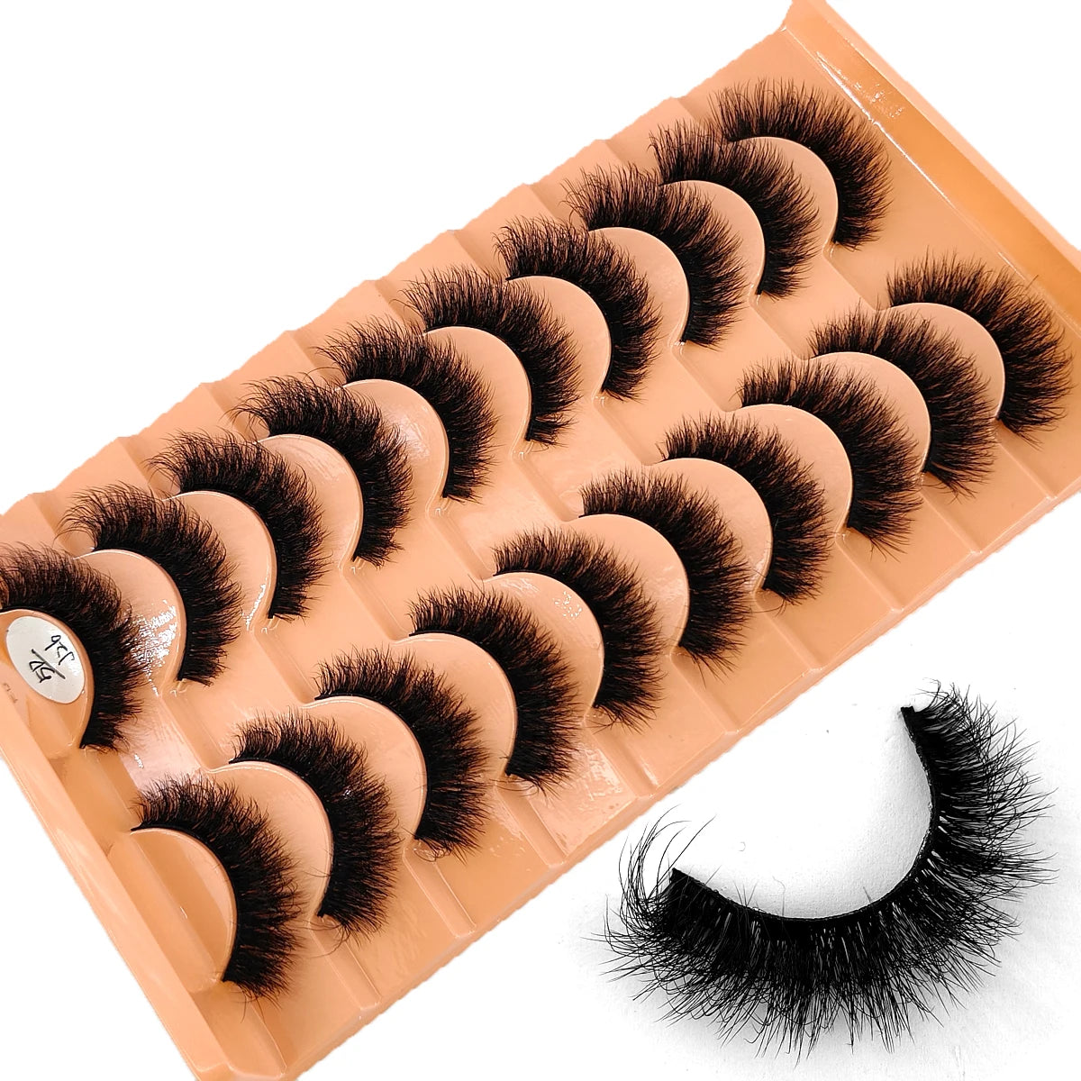 10Pairs 3D Mink Lashes Cilios Fluffy Soft Beauty Natural Short Mink Fake Eyelashes Classic Thick Reusable Makeup False Eyelashes