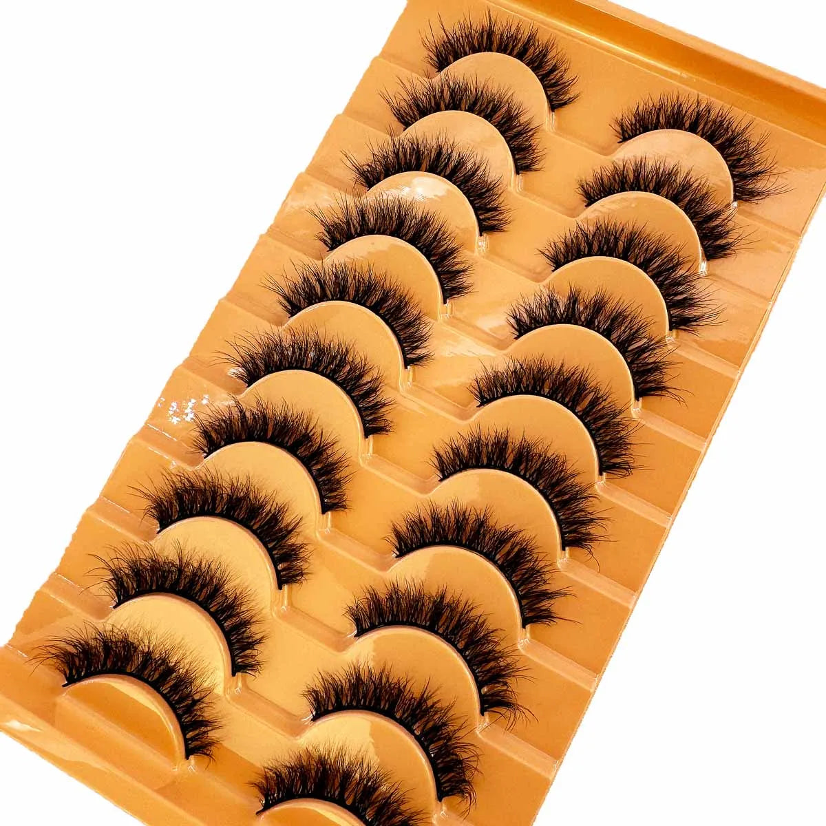 10Pairs 3D Mink Lashes Cilios Fluffy Soft Beauty Natural Short Mink Fake Eyelashes Classic Thick Reusable Makeup False Eyelashes