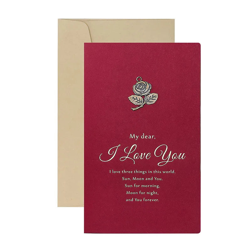 Valentines Day Gift Love Gift Card with Envelope Anniversary Birthday Gift for Girlfriend Boyfriend Present Wedding Gifts