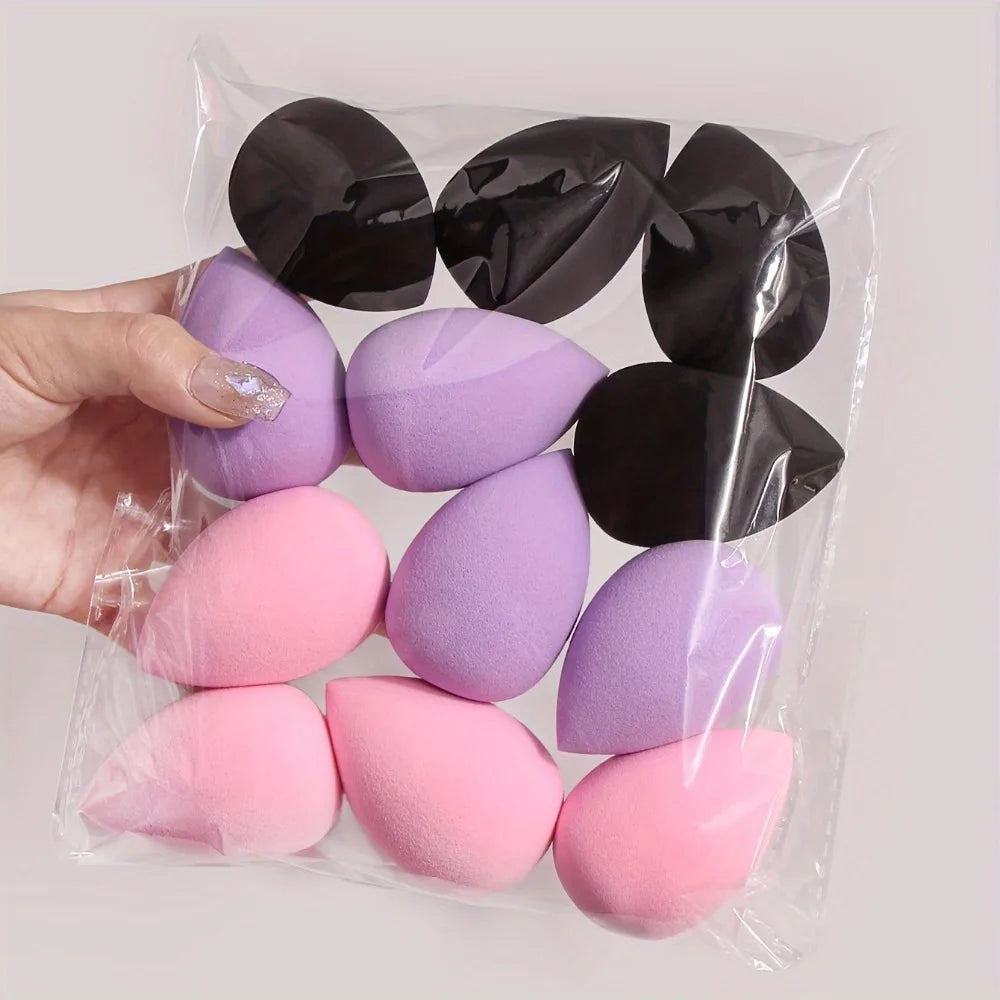 12Pcs Multicolor Makeup Sponge Blender Beauty Egg Cosmetic Puff Soft Foundation Sponges Powder Puffs Women Make Up Accessories