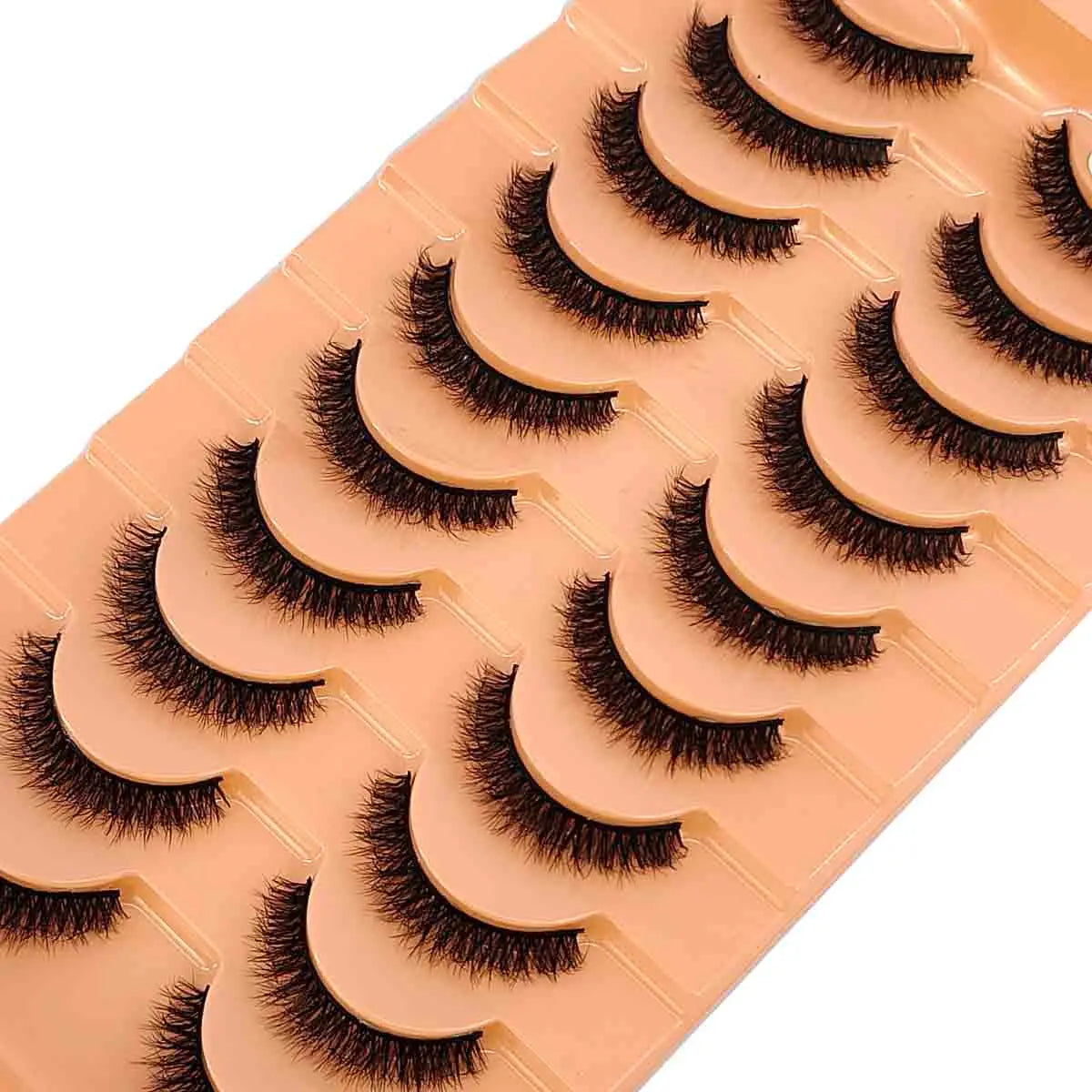 10Pairs 3D Mink Lashes Cilios Fluffy Soft Beauty Natural Short Mink Fake Eyelashes Classic Thick Reusable Makeup False Eyelashes