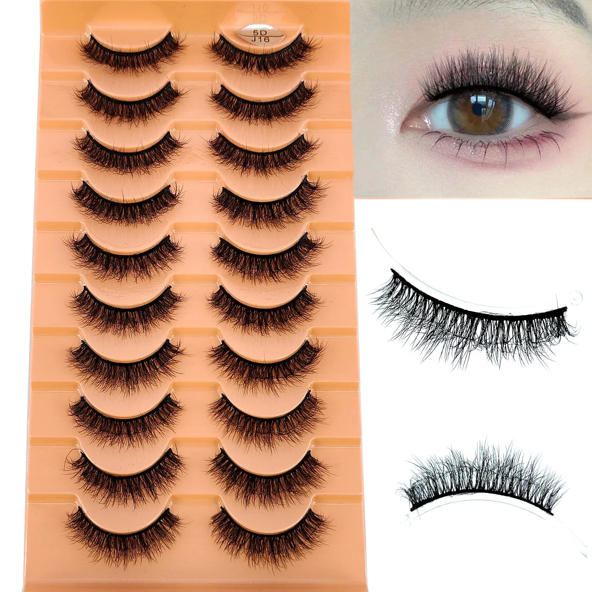 10Pairs 3D Mink Lashes Cilios Fluffy Soft Beauty Natural Short Mink Fake Eyelashes Classic Thick Reusable Makeup False Eyelashes