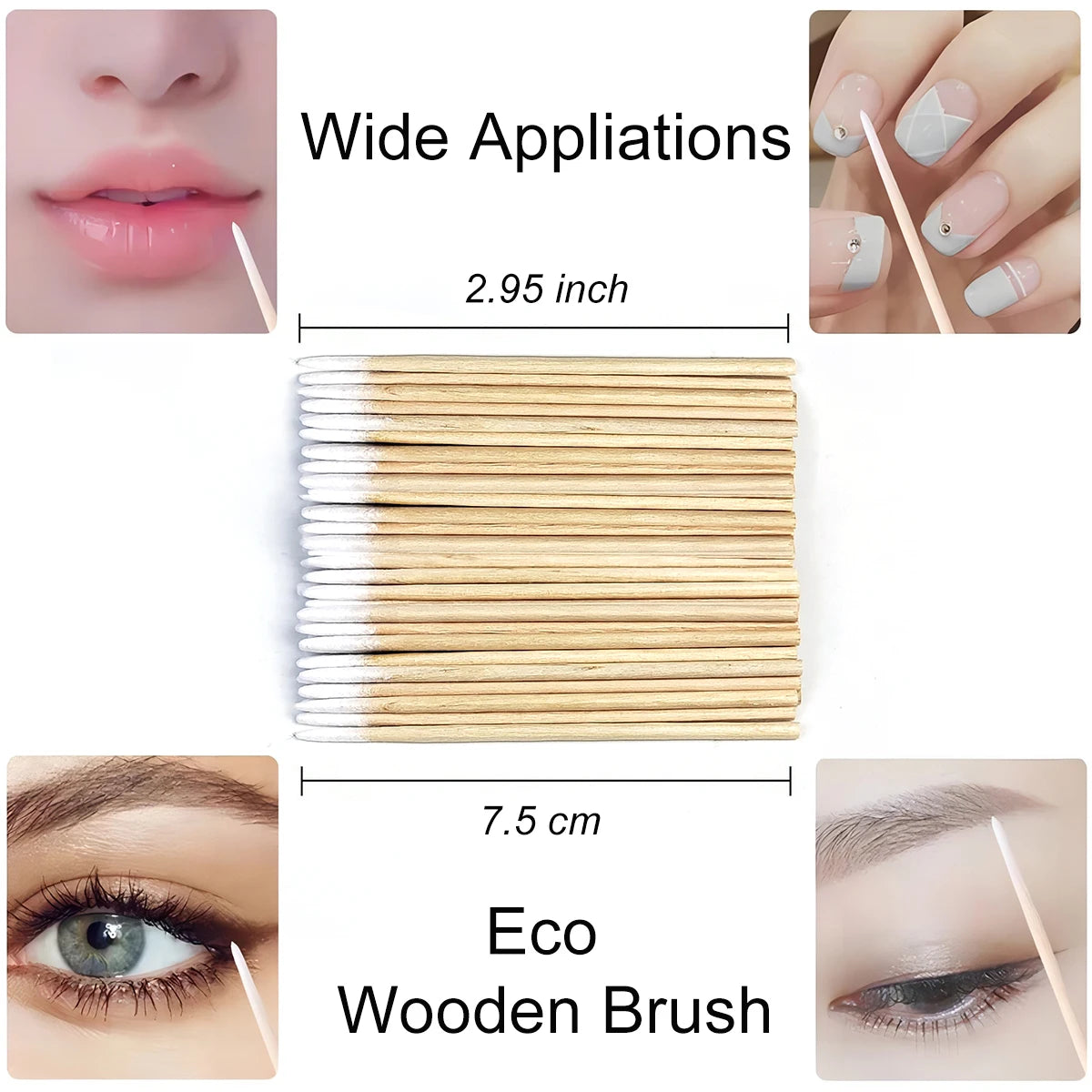 50/100/300/500pcs Eyebrow Eyelash Brushes Eyelash Spoolies Mascara Wands Applicator for Eyelash Extension Makeup Tool LAUKISS