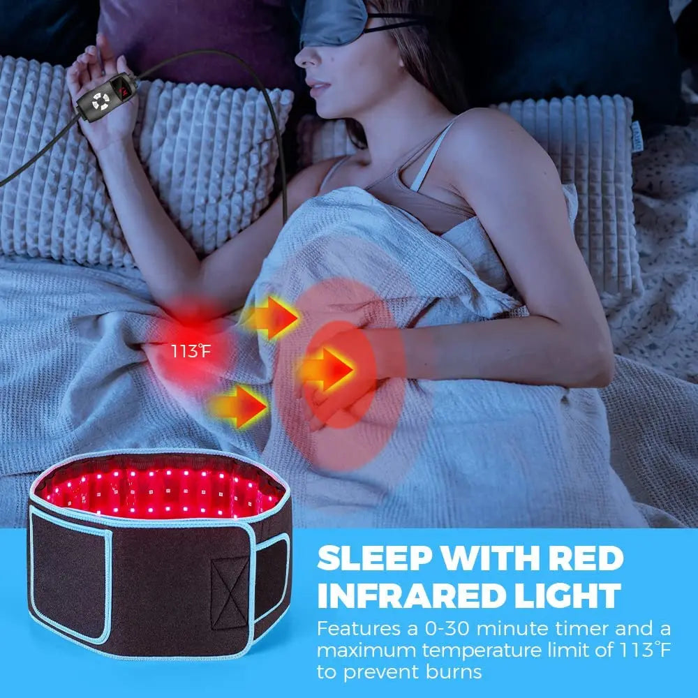 Red ＆Infrared Light Therapy Belt 850nm 660nm LED Beauty Devices for Wrap Burn Fat Face Wrap Slimming  Waist Heat Pad Full Body