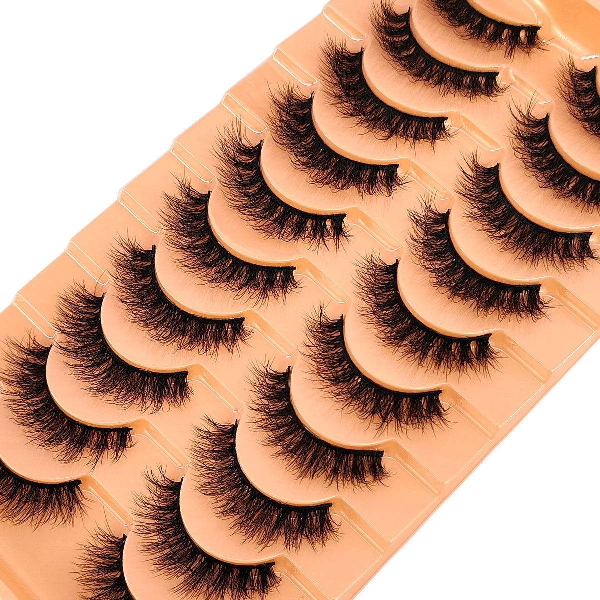 10Pairs 3D Mink Lashes Cilios Fluffy Soft Beauty Natural Short Mink Fake Eyelashes Classic Thick Reusable Makeup False Eyelashes