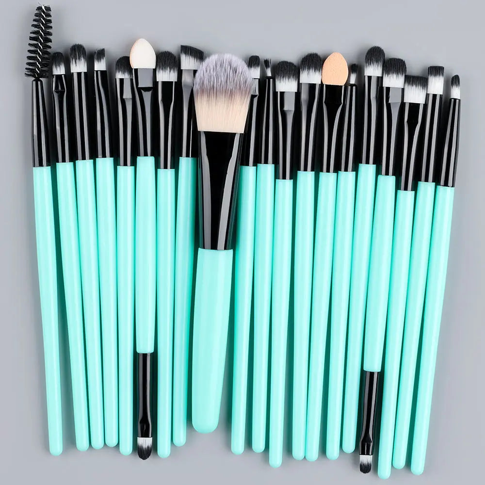 20Pcs Makeup Brush Set Eye Shadow Brush Full Set Beauty Makeup Concealer Brushes Blush Loose Powder Highlighter Foundation Tools