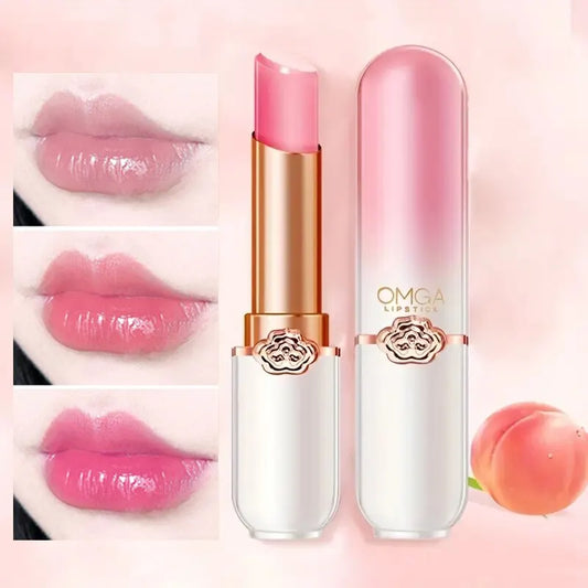 Crystal Temperature Change Lipstick Long Lasting Moisturizing Peach Girl Lip Balm Color Change Lipstick Lip Care Beauty Cosmetic